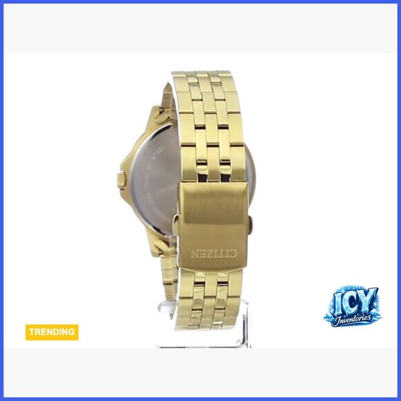 Stainless Steel Gold-Tone Watch, Quartz Movement, Water Resistant - Picture 6 of 6